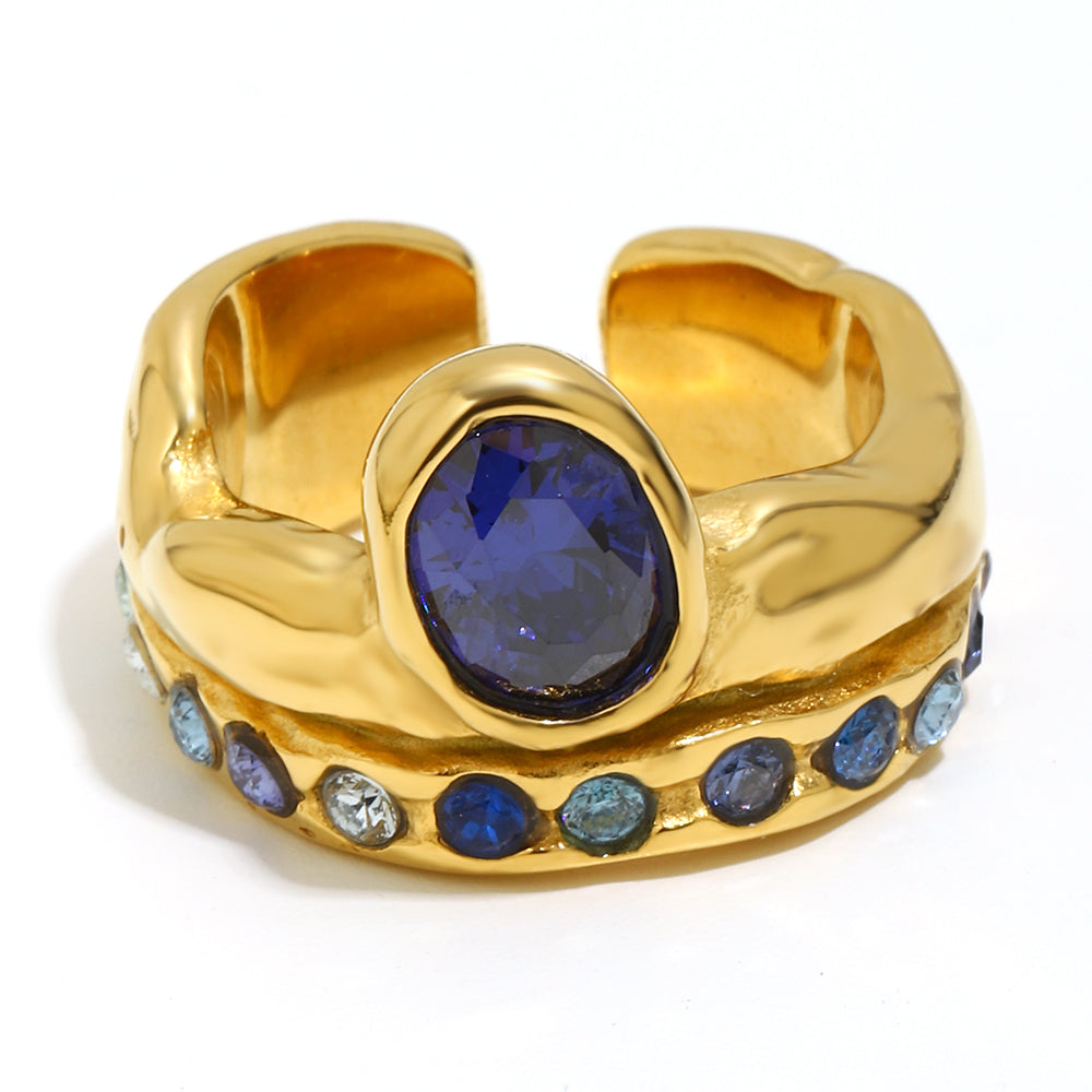 Paloma's Navy Ring In Gold
