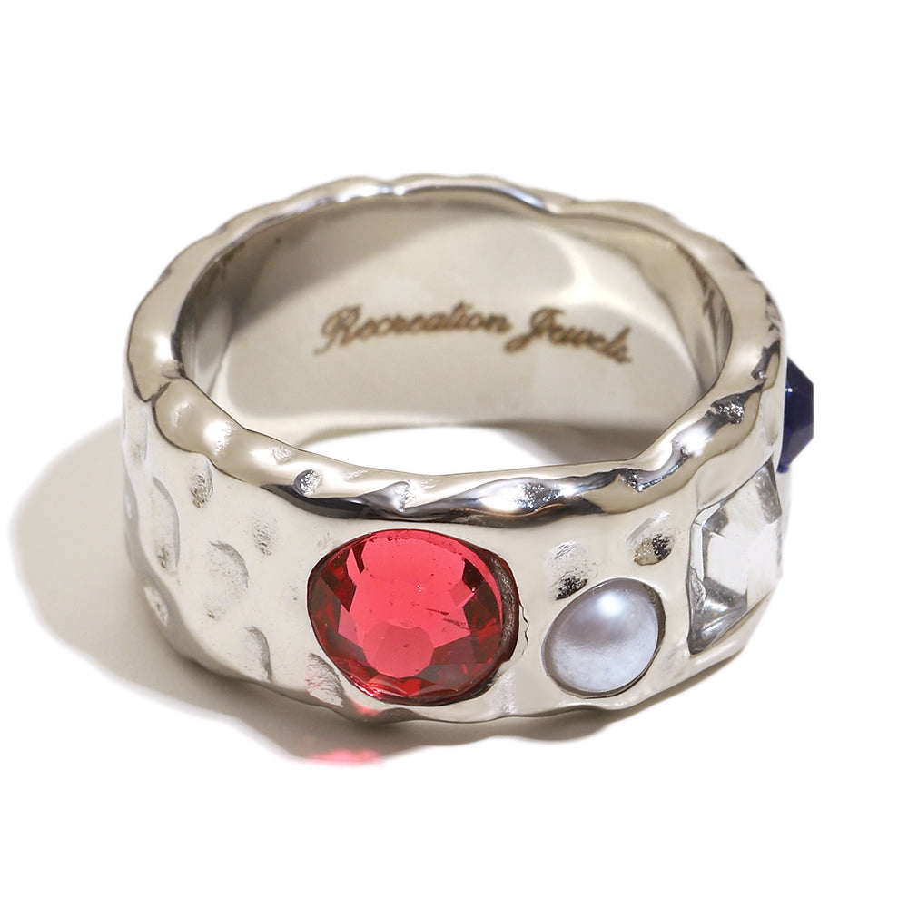 Mokkie’s gemstone ring in silver