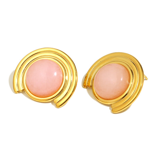 Freya's Rose Quartz Earrings