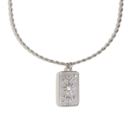 Lila's Silver Sun Necklace