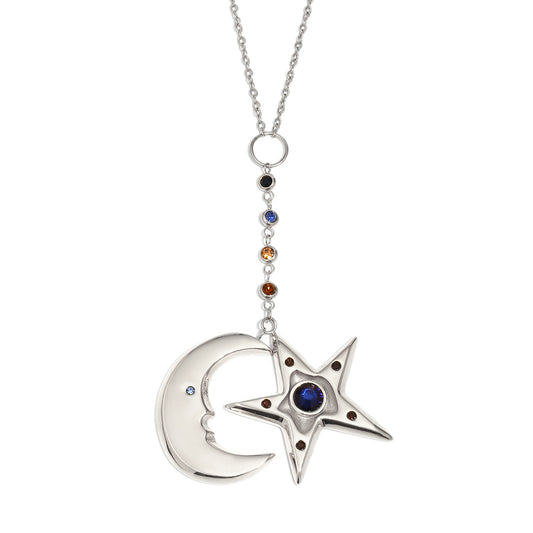 Cecily's Star Necklace In Silver