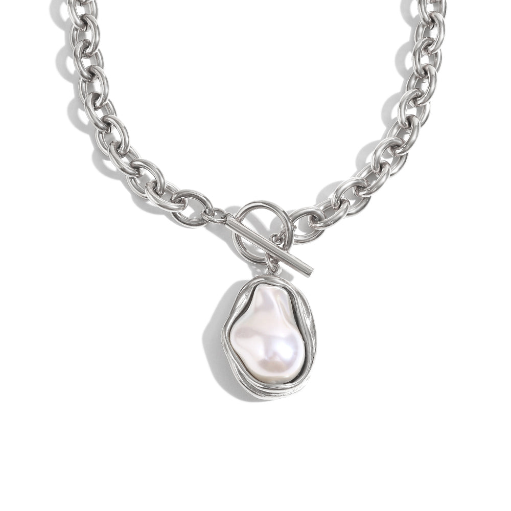 Daisy's Rock Necklace In Silver