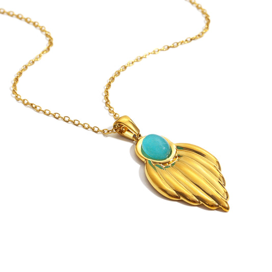 Antonia's green drop pendant