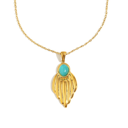 Antonia's green drop pendant