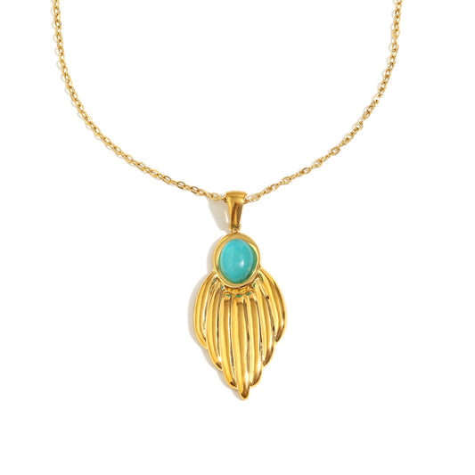 Antonia's green drop pendant
