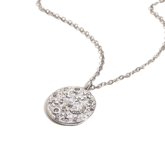 Andromeda's Starry Necklace In Silver