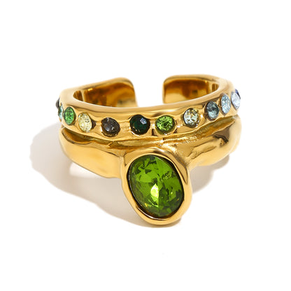 Paloma's Green Ring In Gold