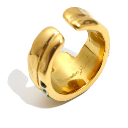Paloma's Green Ring In Gold