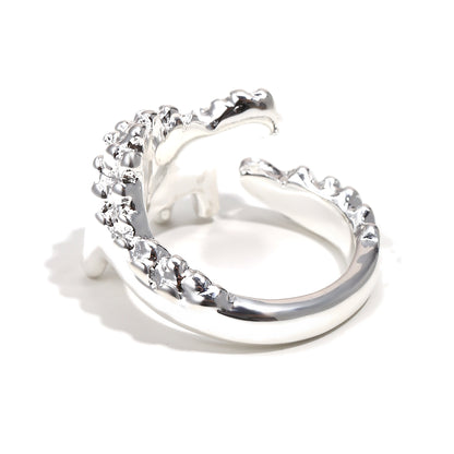 Bee's Green Dinosaur Ring In Silver