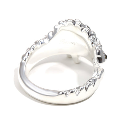 Bee's Pink Dinosaur Ring In Silver