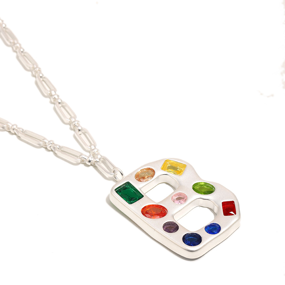 The Gemstone Alphabet Pendant In Silver