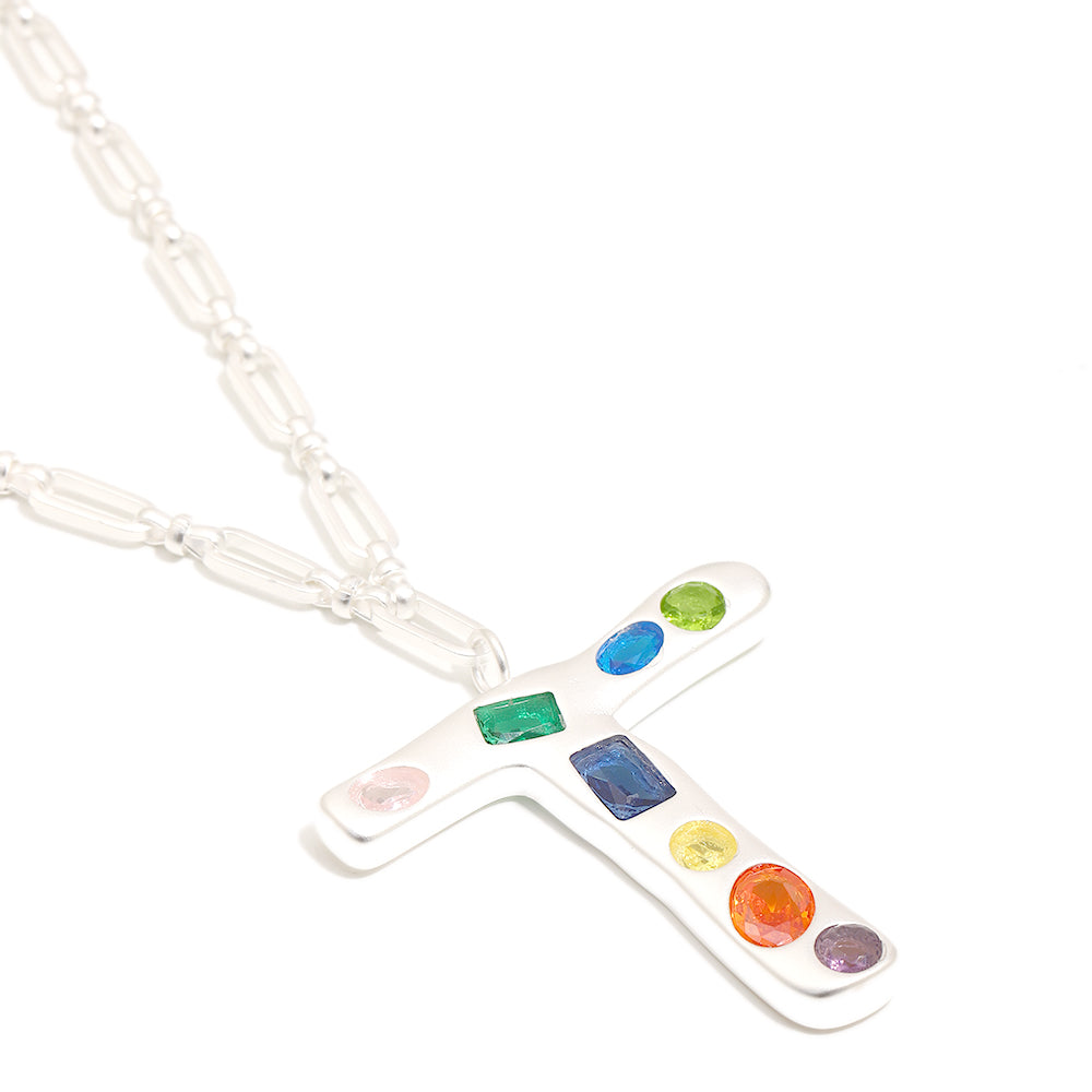 The Gemstone Alphabet Pendant In Silver