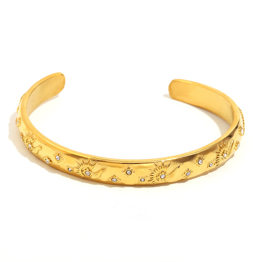 Phoenix Rising Bangle in Gold