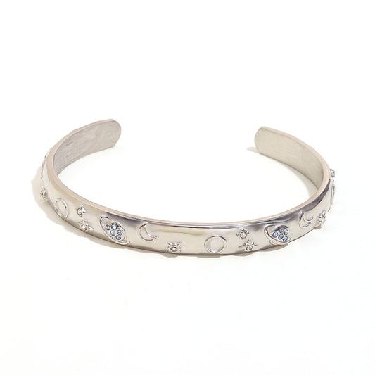 Andrea's Moon Bangle in Silver