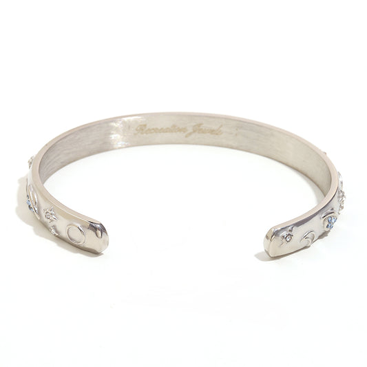 Andrea's Moon Bangle in Silver