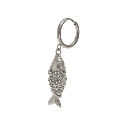 Stella's Silver Fish Hoops