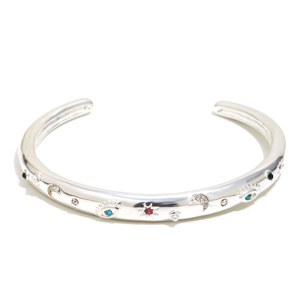 Lucia's silver celestial bangle