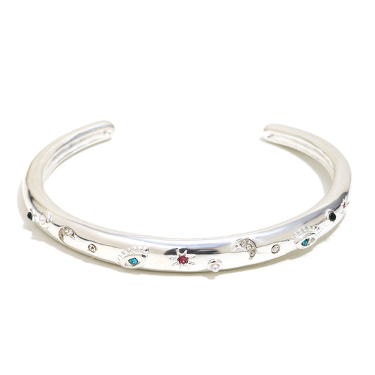 Lucia's silver celestial bangle