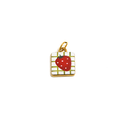 Strawberry Tile Charm