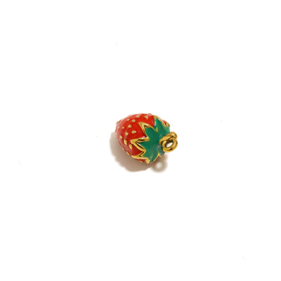 Golden Strawberry Charm