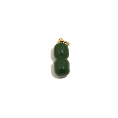 Green Double Bead Charm