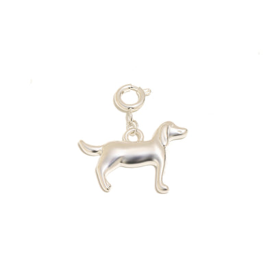 Silver Dog Charm