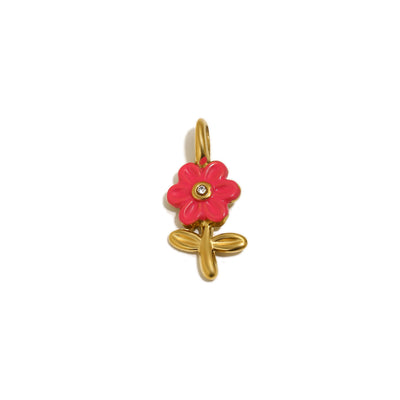 Pink Bloom Flower Charm