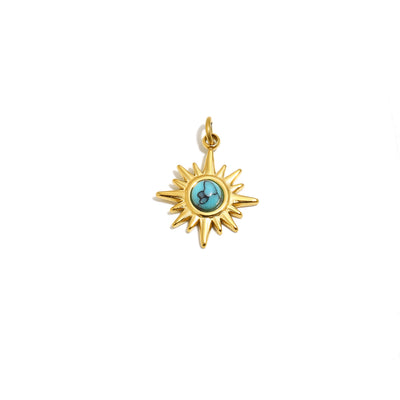 Turquoise Sunburst Charm
