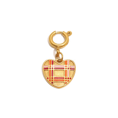 Tartan Heart Charm