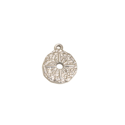 Solar Cut Silver Coin Charm