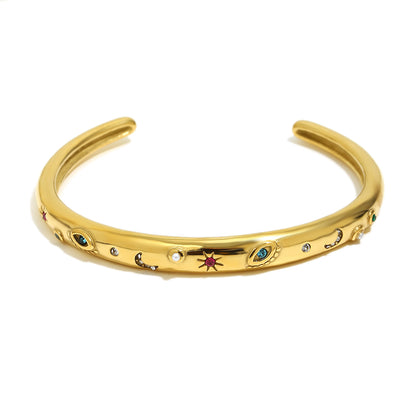 Lucia's Celestial Bangle In Gold