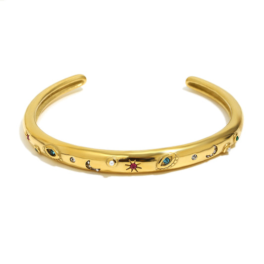Lucia's Celestial Bangle In Gold