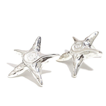 Pia's Starfish Earrings In Silver