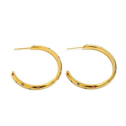 Zoe’s gemstone hoops