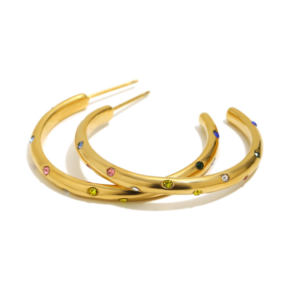 Zoe’s gemstone hoops