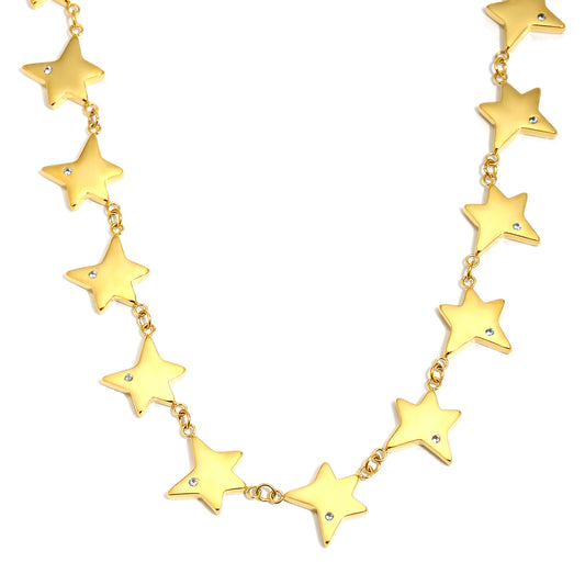 Ceci's Star Choker In Silver