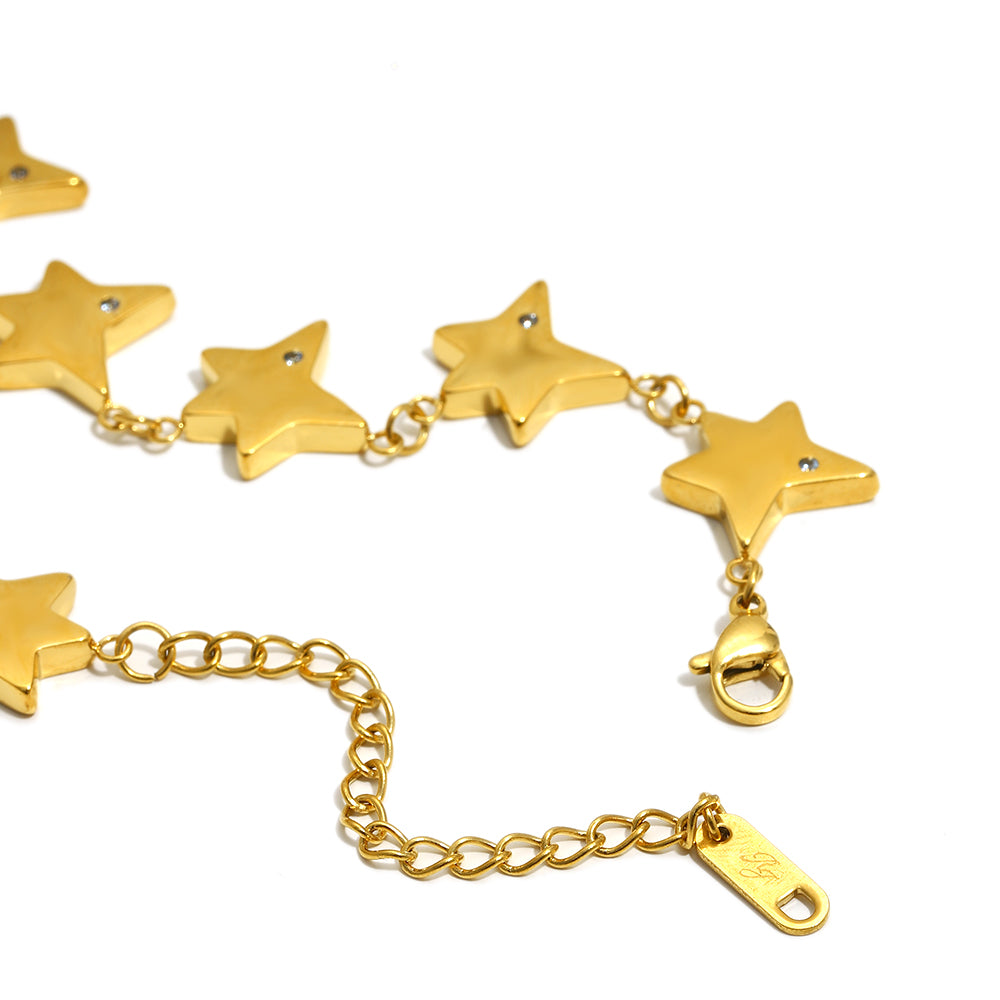 Ceci's Star Choker In Silver