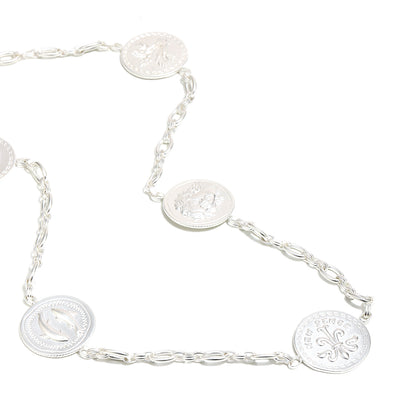 Emilie's Coin Necklace In Silver