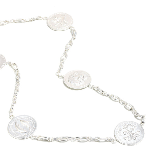 Emilie's Coin Necklace In Silver
