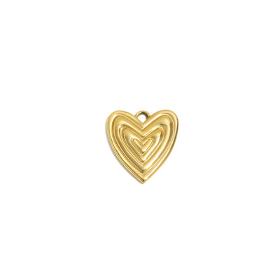 Ripple Heart Charm