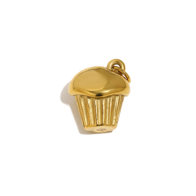 Gold Cupcake Charm
