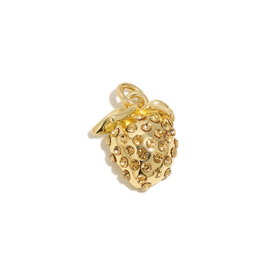 Gold Strawberry Charm