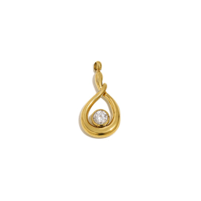 Twist Drop Stone Charm