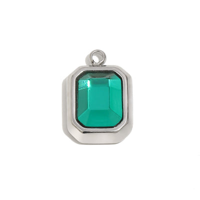 Verdant Rectangular Pendant In Silver