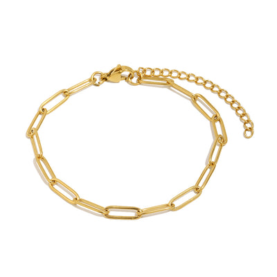 The Wide Loop Bracelet Chain In Gold