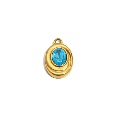 Oval Gemstone Charm