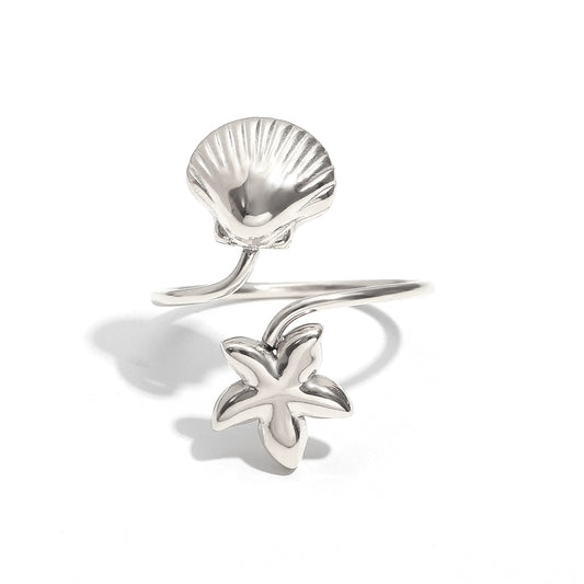 Sirena's Star Ring In Silver
