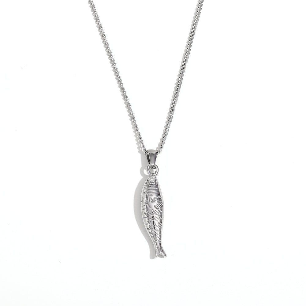 Mira's Silver Fish Necklace