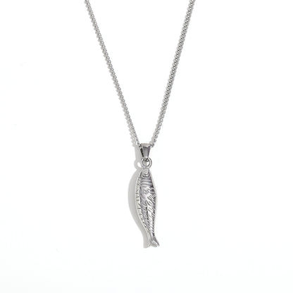 Mira's Silver Fish Necklace