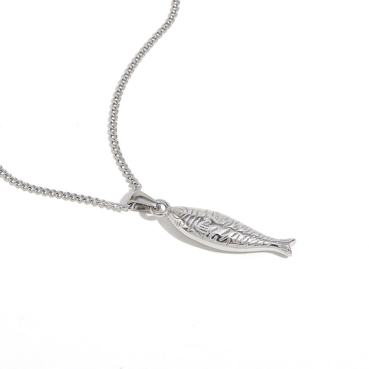 Mira's Silver Fish Necklace